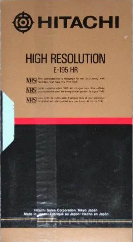 VHS, Video Home System Hitachi 195 "E-195 HR" Type I Normal Europe
