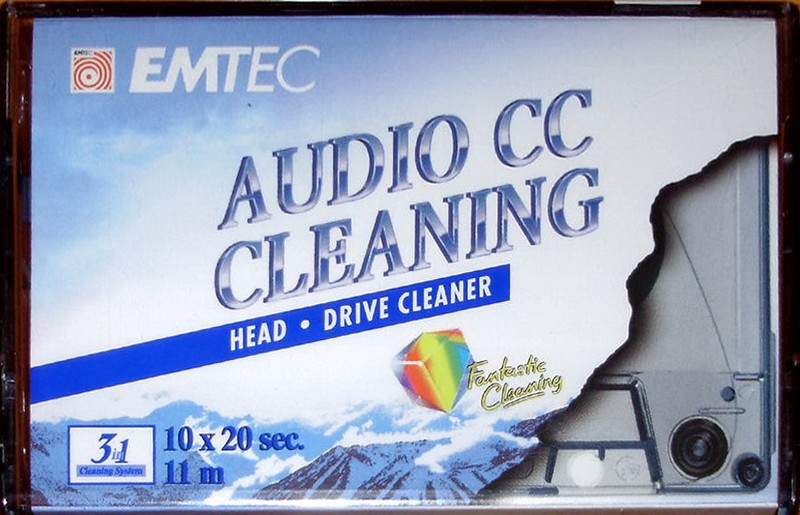 Compact Cassette Emtec "3 in 1" Cleaning Cassette 2000 Europe