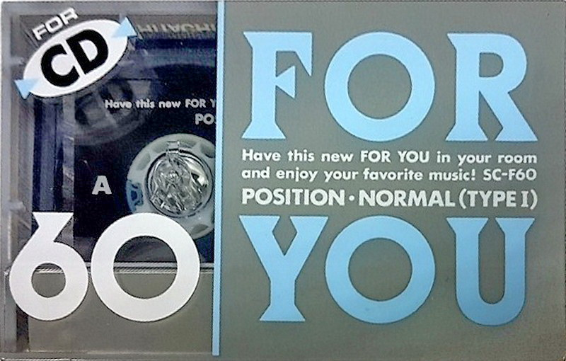 Compact Cassette Hitachi For You 60 "SC-F60" Type I Normal 1988 Japan