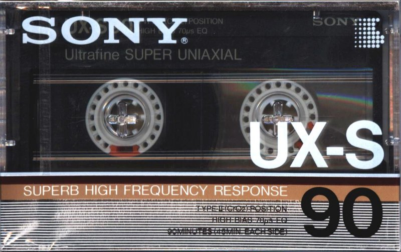Compact Cassette Sony UX-S 90 Type II Chrome 1986 USA