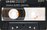 Compact Cassette Sony UX-S 90 Type II Chrome 1986 USA