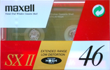 Compact Cassette Maxell SX 46 "SX II" Type II Chrome 1991 Europe