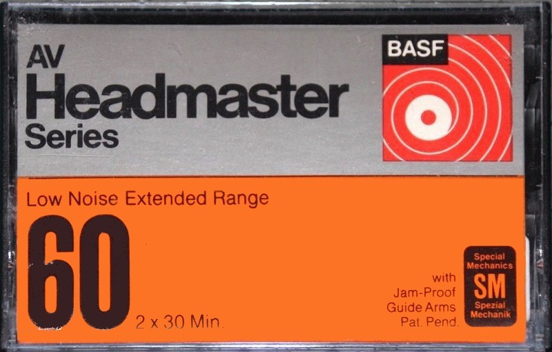 Compact Cassette BASF Headmaster Series 60 Type I Normal 1975 USA