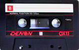 Compact Cassette Denon OX1.1 60 Type I Normal 1978 Worldwide