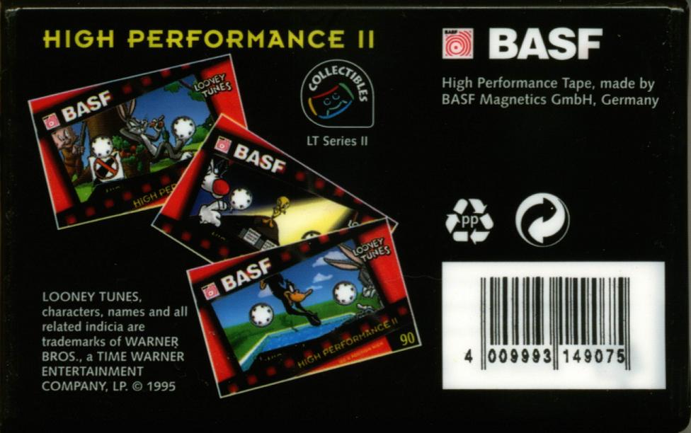 Compact Cassette BASF High Performance II 90 "Looney Tunes LT Series II" Type II Chrome 1995 Europe
