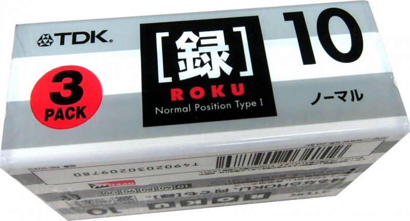 3 pack TDK Roku 10 "RK-10X3" Type I Normal 2000 Japan