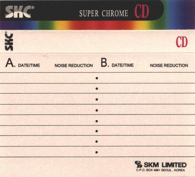 Compact Cassette SKC CD 90 Type II Chrome 1999 Europe