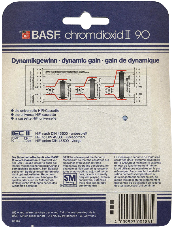 Blister BASF Chromdioxid II 90 Type II Chrome 1982 Europe