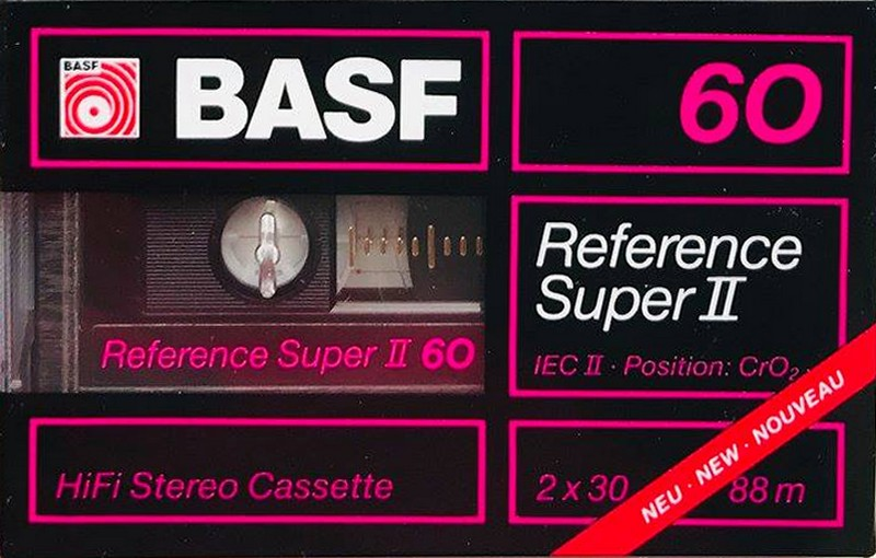Compact Cassette BASF Reference Super II 60 Type II Chrome 1988 Europe