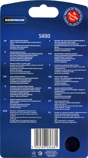 Compact Cassette Bandridge Cleaning Cassette Worldwide