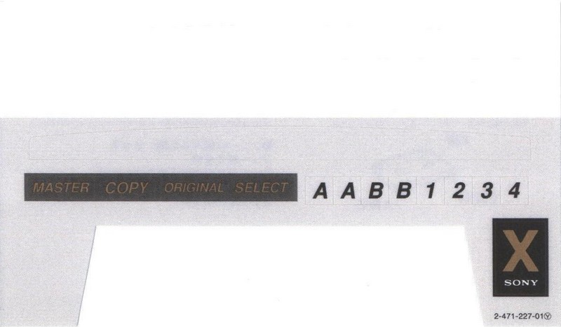 Compact Cassette Sony XI 70 "C-70X1B" Type I Normal 1994 Japan