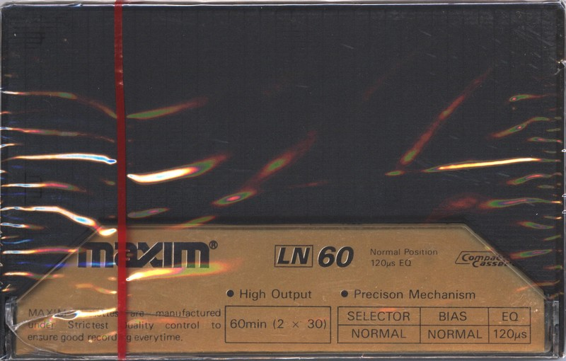 Compact Cassette Maxim LN 60 Type I Normal 1988 Hong Kong