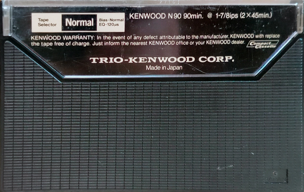 Compact Cassette Kenwood N 90 Type I Normal 1982 Worldwide