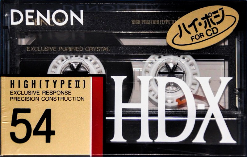 Compact Cassette Denon HD-X 54 "HD-X54P" Type II Chrome 1989 Japan