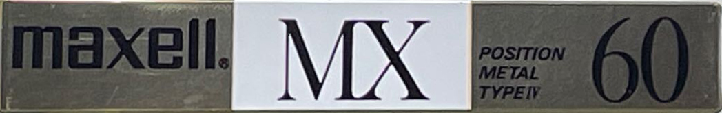 Compact Cassette Maxell MX 60 Type IV Metal 1988 Japan