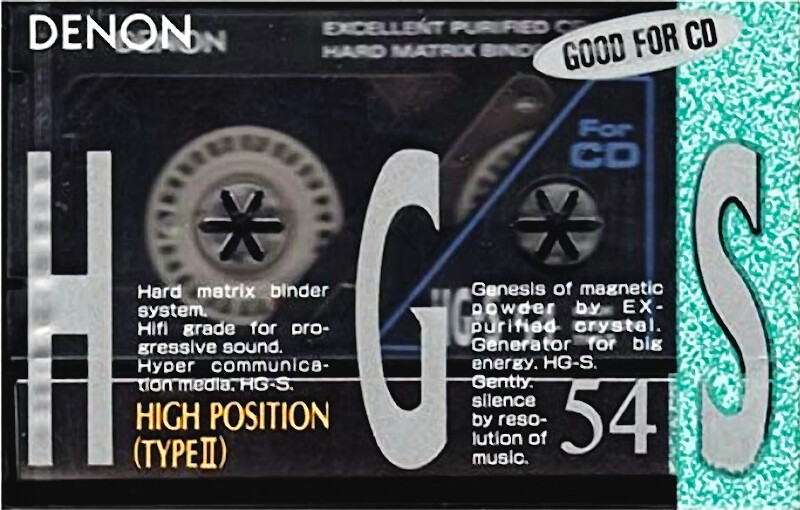 Compact Cassette Denon HG-S 54 Type II Chrome 1990 Japan