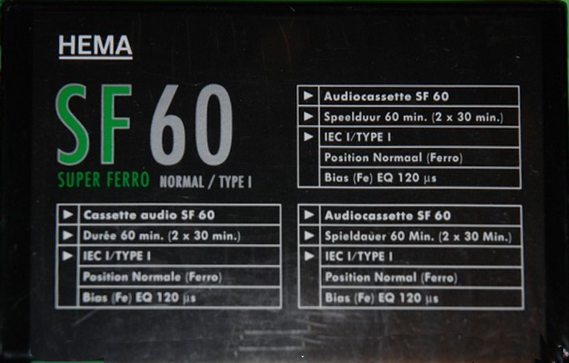 Compact Cassette Hema SF 60 Type I Normal 1995 Netherlands