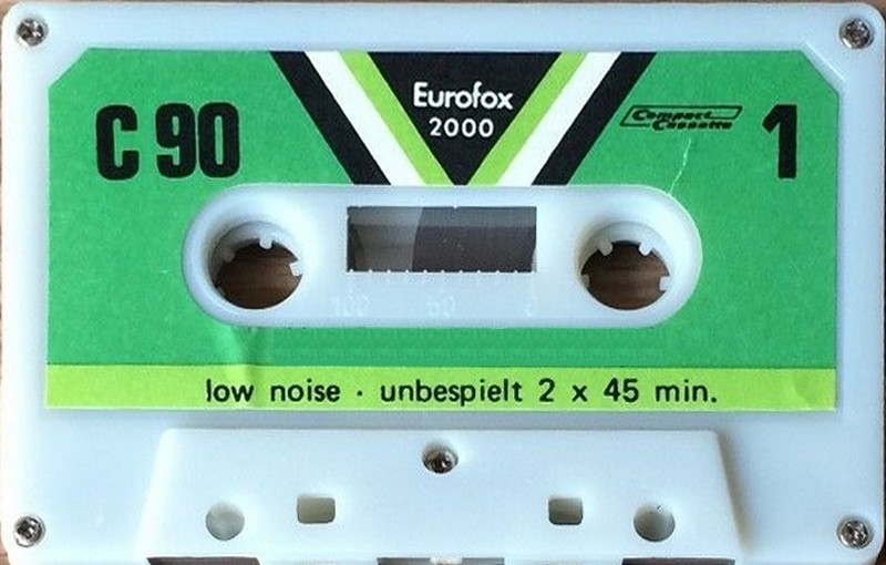 Compact Cassette Eurofox 2000 90 Type I Normal 1977 Hong Kong