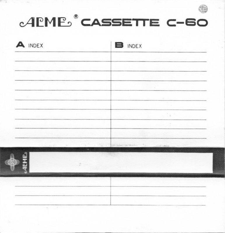 Compact Cassette Acme 60 Type I Normal 1985 Worldwide