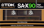 Compact Cassette TDK SA-X 90 Type II Chrome 1982 USA
