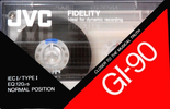 Compact Cassette JVC GI 90 "G1-90AN" Type I Normal 1990 North America