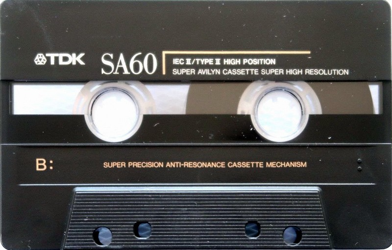Compact Cassette TDK SA 60 "SA60" Type II Chrome 1991 North America