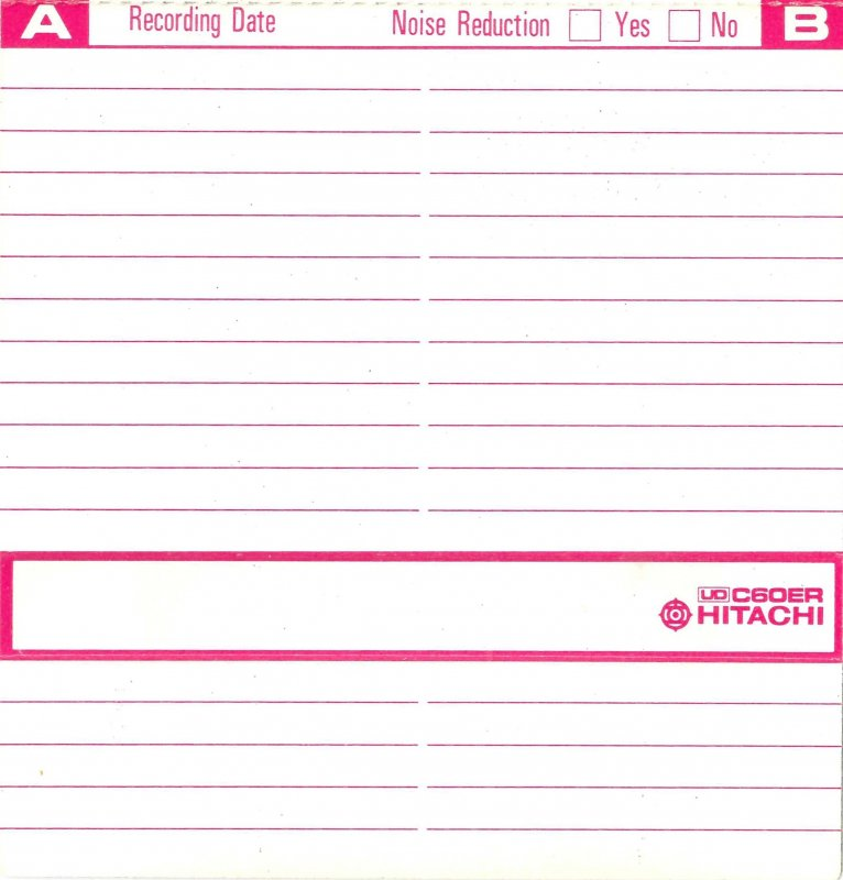 Compact Cassette Hitachi UD 60 "C60ER" Type I Normal 1977 Europe