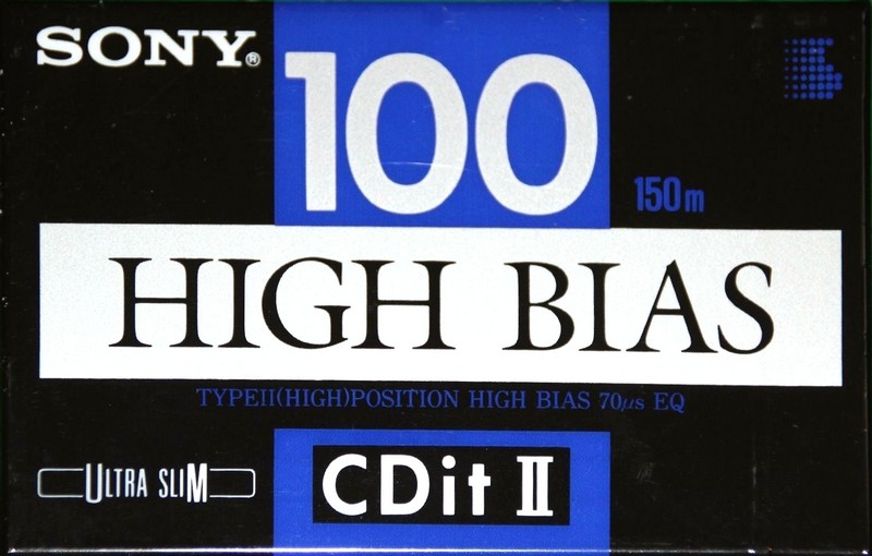 Compact Cassette Sony CDit II 100 Type II Chrome 1990 North America