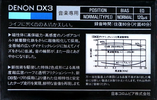 Compact Cassette Denon DX3 80 Type I Normal 1984 Japan