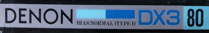 Compact Cassette Denon DX3 80 Type I Normal 1984 Japan