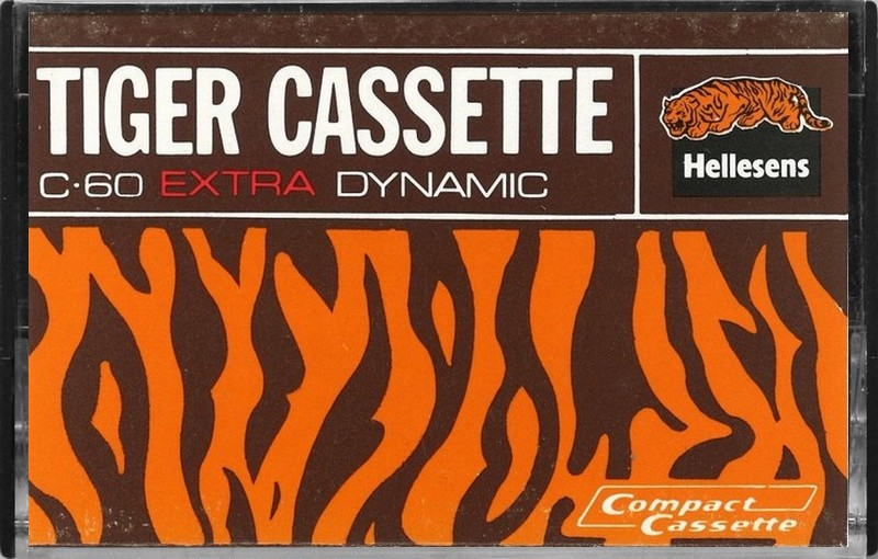 Compact Cassette Hellesens Tiger Cassette 60 "Extra Dynamic" Type I Normal 1979 Europe
