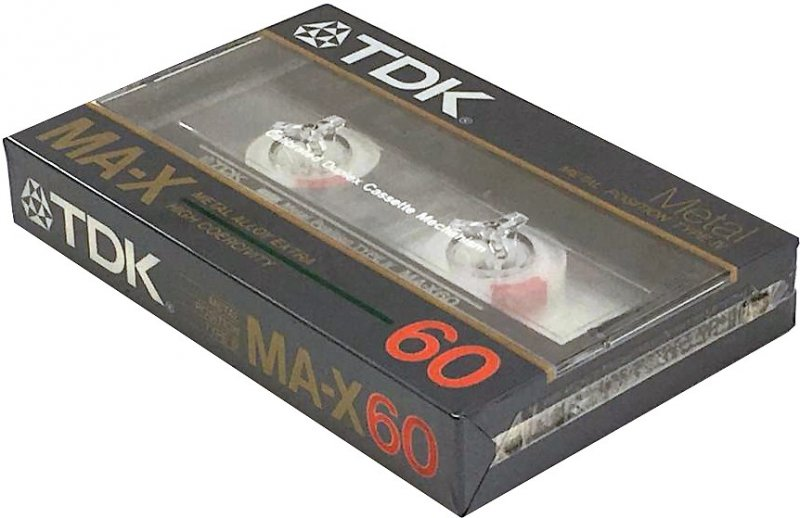 Compact Cassette TDK MA-X 60 "MA-X60" Type IV Metal 1985 Japan