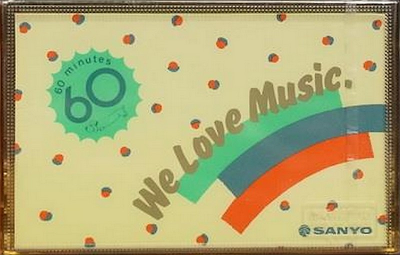 Compact Cassette Sanyo We Love Music 60 "Yellow" Type I Normal 1983 Japan