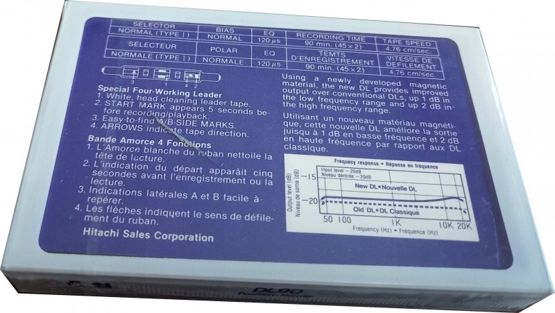 Compact Cassette Hitachi DL 90 Type I Normal 1985 Europe