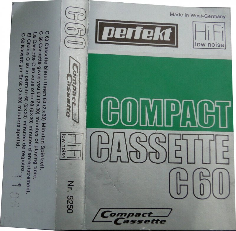 Compact Cassette Perfekt 60 Type I Normal 1977 Europe