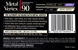 Compact Cassette Maxell Metal Vertex 90 Type IV Metal 1988 USA