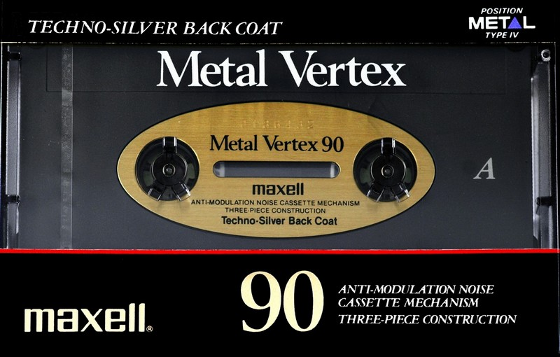 Compact Cassette Maxell Metal Vertex 90 Type IV Metal 1988 USA