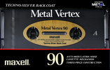 Compact Cassette Maxell Metal Vertex 90 Type IV Metal 1988 USA