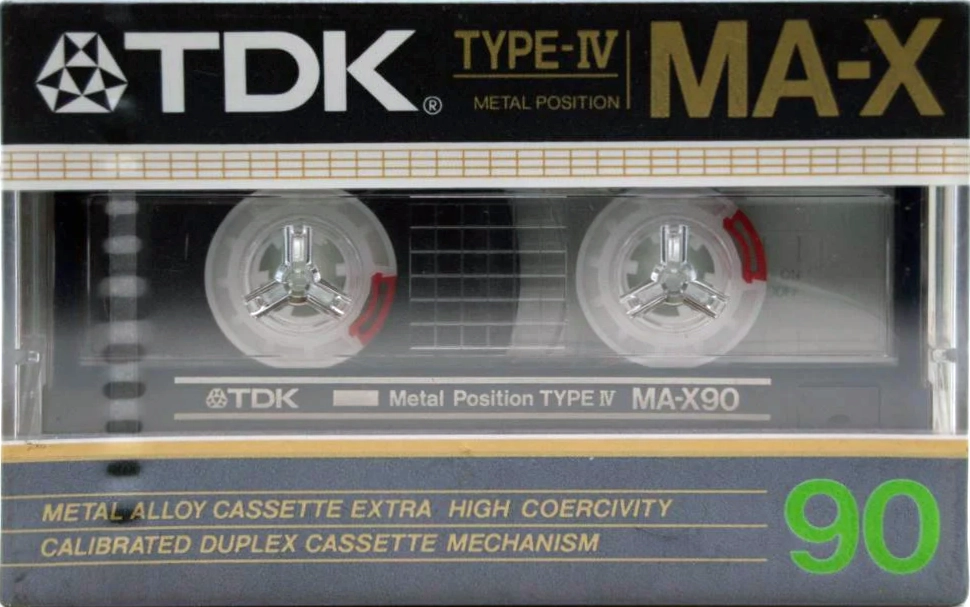 Compact Cassette TDK MA-X 90 Type IV Metal 1986 North America