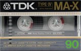 Compact Cassette TDK MA-X 90 Type IV Metal 1986 North America