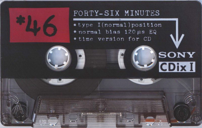 Compact Cassette Sony CDix I 46 "C-46CDX1a" Type I Normal 1992 Japan