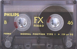 Compact Cassette Philips FX  Ferro 46 Type I Normal 1994 Europe