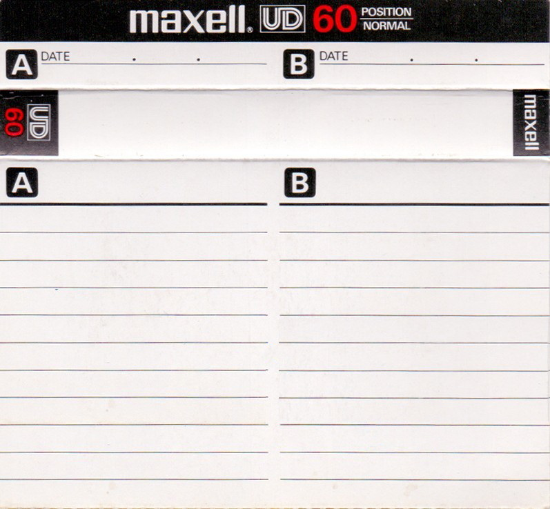 Compact Cassette Maxell UD 60 Type I Normal 1980 Europe
