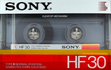 Compact Cassette Sony HF 30 Type I Normal 1983 Japan