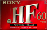 Compact Cassette Sony HF 60 "C-60HFB" Type I Normal 1998 Europe