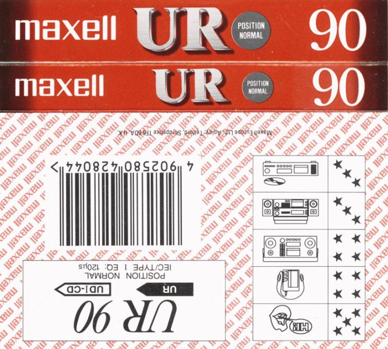 Compact Cassette Maxell UR 90 Type I Normal 2002 Europe
