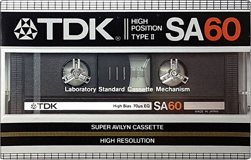 Compact Cassette TDK SA 60 Type II Chrome 1983 Europe