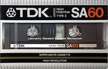 Compact Cassette TDK SA 60 Type II Chrome 1983 Europe