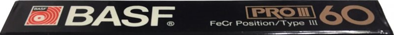Compact Cassette BASF PRO 60 "PRO III" Type III Ferro Chrome 1982 Japan