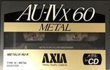 Compact Cassette AXIA AU-IVx 60 "AU-4X 60" Type IV Metal 1991 Japan